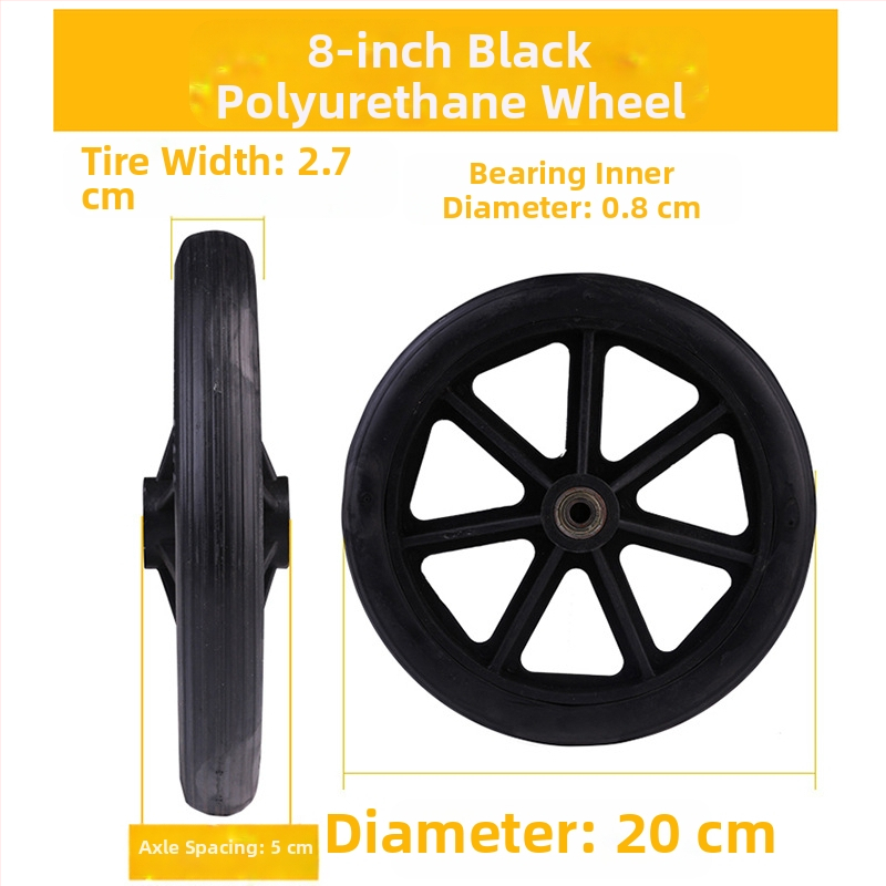 Predné koliesko pre invalidný vozík, univerzálne, gumové, nefúkané, model YBK-011, značka Yibaikang