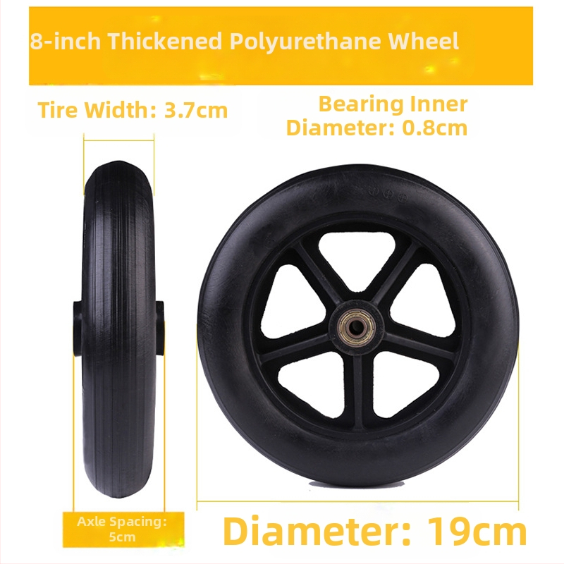 Predné koliesko pre invalidný vozík, univerzálne, gumové, nefúkané, model YBK-011, značka Yibaikang