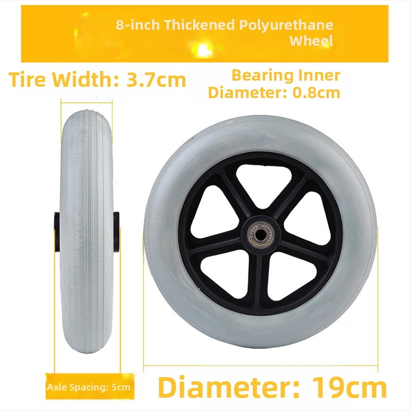 Predné koliesko pre invalidný vozík, univerzálne, gumové, nefúkané, model YBK-011, značka Yibaikang