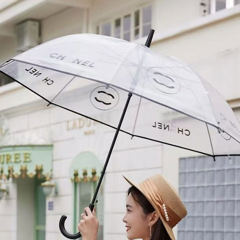 Yanyun priehľadný dáždnik s 16 žiabrami, automatické otvorenie, dlhá rukoväť, DIY prispôsobenie