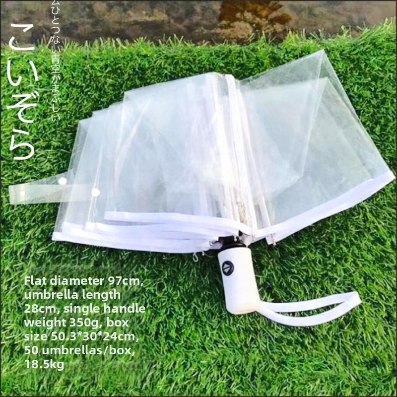 Yanyun priehľadný dáždnik s 16 žiabrami, automatické otvorenie, dlhá rukoväť, DIY prispôsobenie