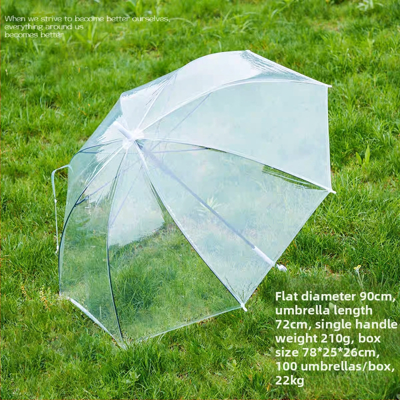 Yanyun priehľadný dáždnik s 16 žiabrami, automatické otvorenie, dlhá rukoväť, DIY prispôsobenie