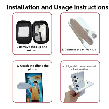 TH-217 Universali klipu objektyvas telefonui – atspindintis selfie objektyvas su Sky Mirror efektu – Shenzhen