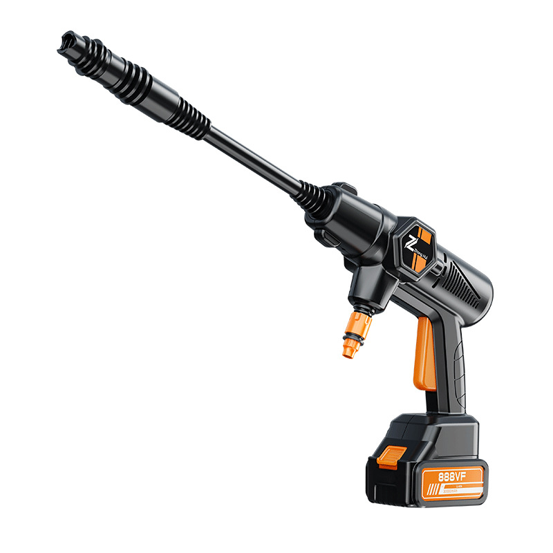 Bevielė aukšto slėgio plovimo pistolė automobiliams, 20V, maksimali slėgis 36 BAR, srautas 4 L/min, modelis ZH-HXCQ, svoris 2,4 kg