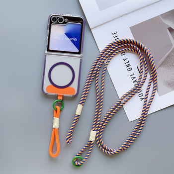 Телефонна каишка с дизайн с ръчен възел, найлонова сплетена лента, полиестерно въже, метална катарама, унисекс