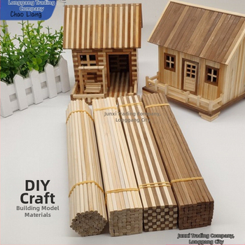 Καλαμάκια μπαμπού για μοντελισμό, καρβονισμένα, στρογγυλά και τετράγωνα σχήματα