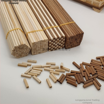 Καλαμάκια μπαμπού για μοντελισμό, καρβονισμένα, στρογγυλά και τετράγωνα σχήματα
