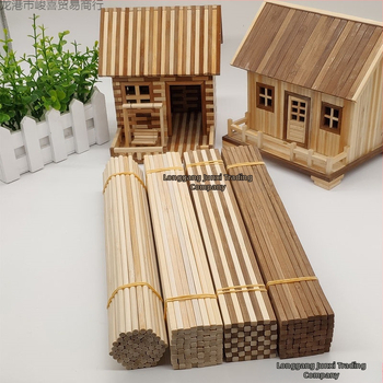 Καλαμάκια μπαμπού για μοντελισμό, καρβονισμένα, στρογγυλά και τετράγωνα σχήματα