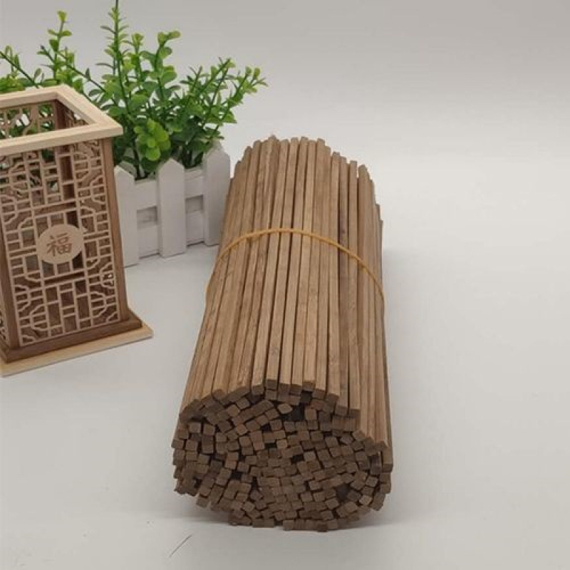 Καλαμάκια μπαμπού για μοντελισμό, καρβονισμένα, στρογγυλά και τετράγωνα σχήματα