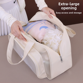 Τσάντα κολύμβησης με διαχωρισμό στεγνά-υγρά, αδιάβροχη, PVC κύβος, πολλαπλής χρήσης για καλλυντικά και προϊόντα περιποίησης