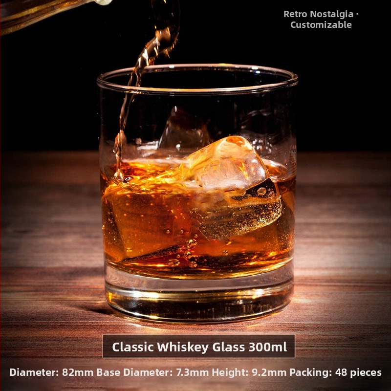 Krištáľové poháre na whisky (4 ks, 301–400 ml, darčekové balenie, tlačené logo)