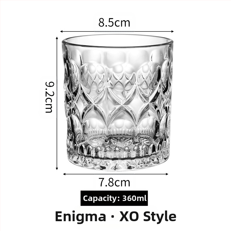Krištáľové poháre na whisky (4 ks, 301–400 ml, darčekové balenie, tlačené logo)
