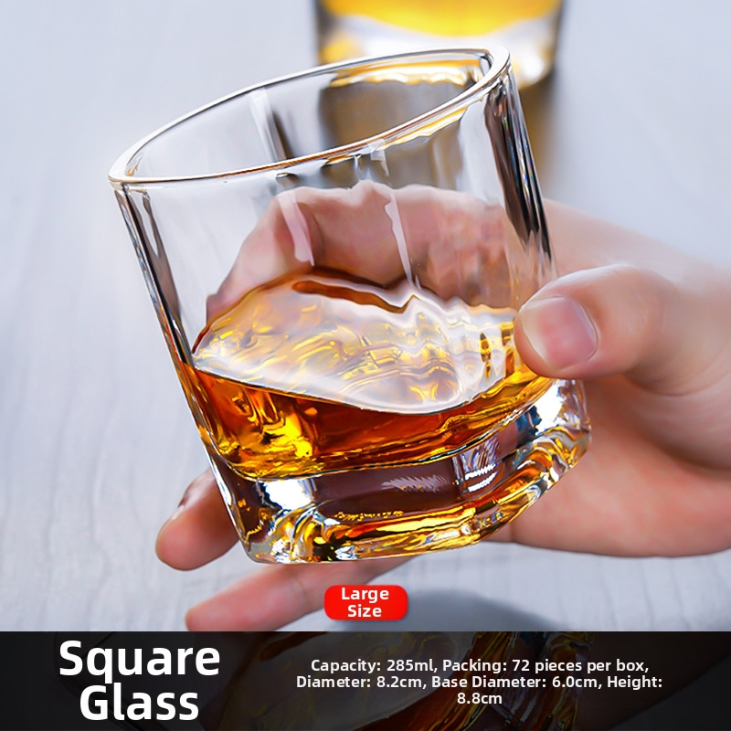 Krištáľové poháre na whisky (4 ks, 301–400 ml, darčekové balenie, tlačené logo)