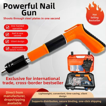 Мини пистолет за пирони – за закрепване в бетон и монтаж, скоби за климатик; серия Mini Gun Nail Gun, произход Германия, пазар Океания