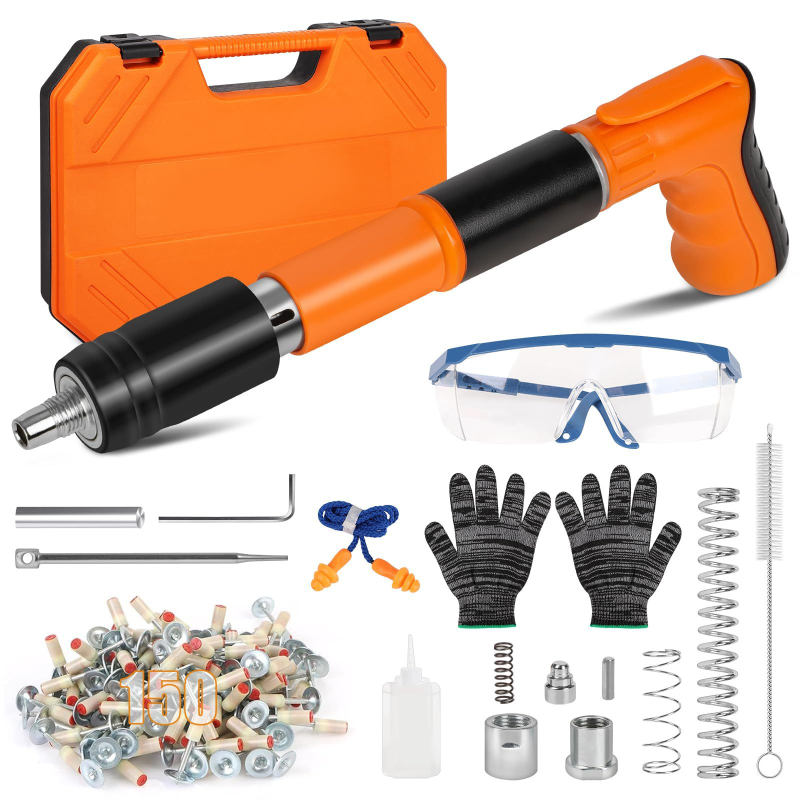 Мини пистолет за пирони – за закрепване в бетон и монтаж, скоби за климатик; серия Mini Gun Nail Gun, произход Германия, пазар Океания