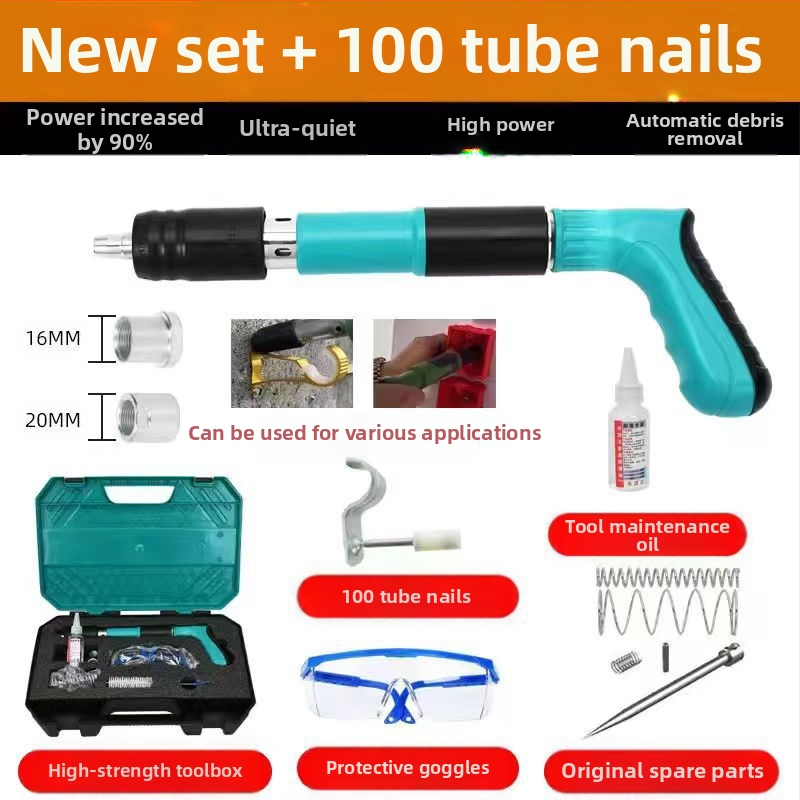 Мини пистолет за пирони – за закрепване в бетон и монтаж, скоби за климатик; серия Mini Gun Nail Gun, произход Германия, пазар Океания