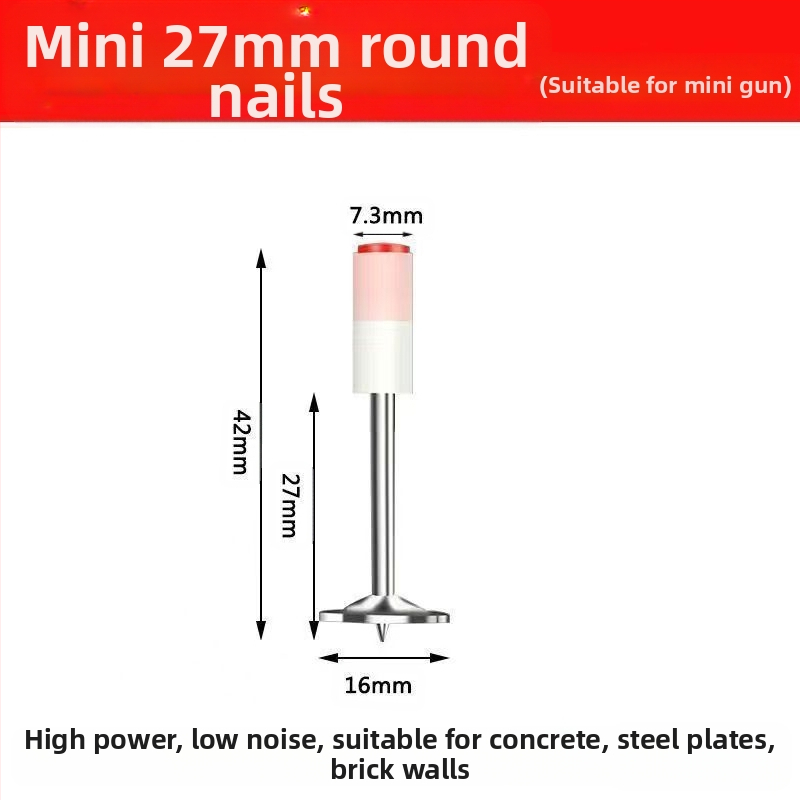 Мини пистолет за пирони – за закрепване в бетон и монтаж, скоби за климатик; серия Mini Gun Nail Gun, произход Германия, пазар Океания