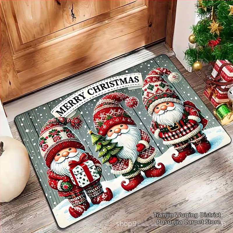 Ulazni tepih — poliester vlakna, tisak, kvadratni oblik, uzorak u duginim bojama, strojno pranje