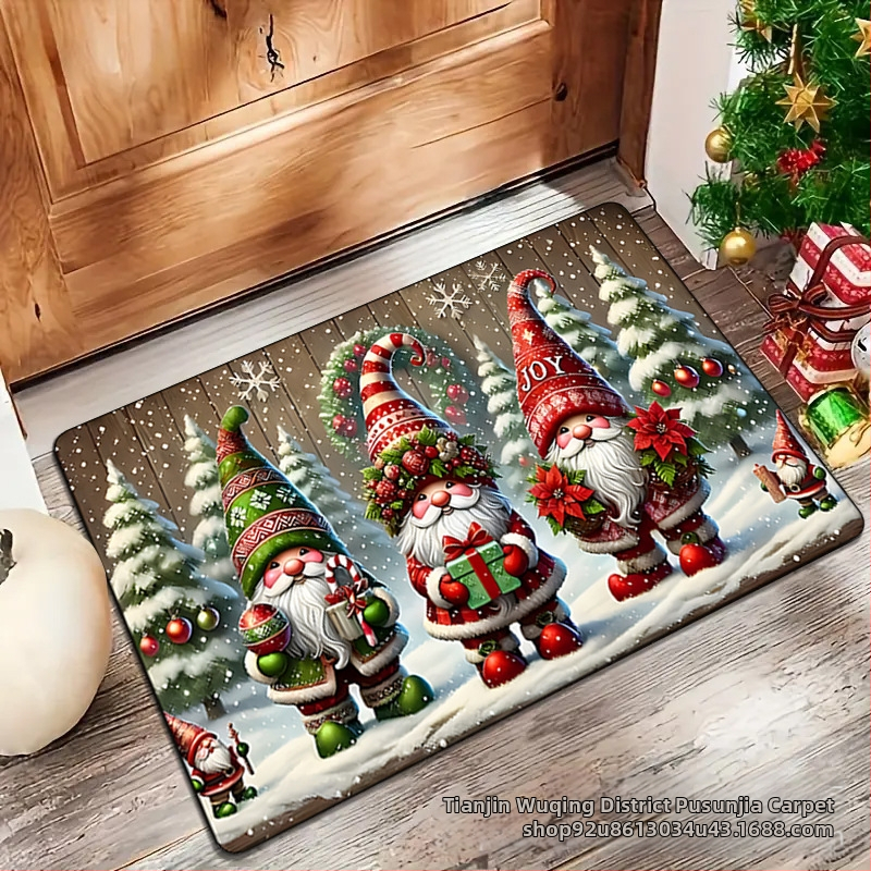 Ulazni tepih — poliester vlakna, tisak, kvadratni oblik, uzorak u duginim bojama, strojno pranje