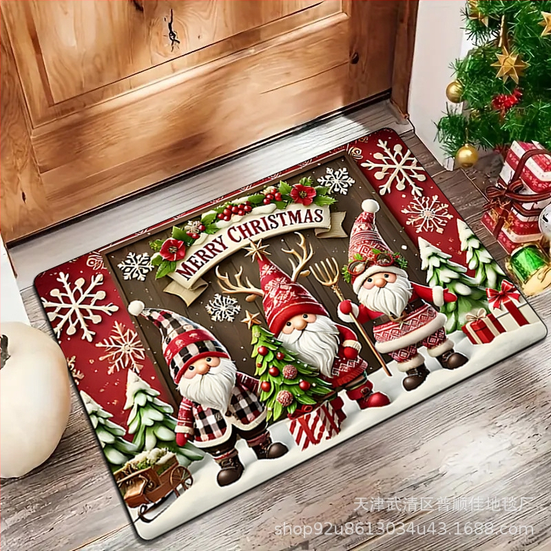 Ulazni tepih — poliester vlakna, tisak, kvadratni oblik, uzorak u duginim bojama, strojno pranje