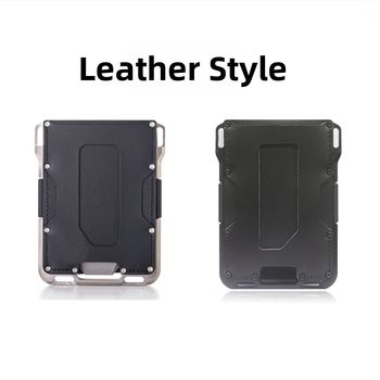 Θήκη καρτών RFID για άδεια οδήγησης — Αντικλοπής, Χωρητικότητα έως 10 καρτών, Σχέδιο με δύο πτυχώσεις, Επένδυση από συνθετικό δέρμα