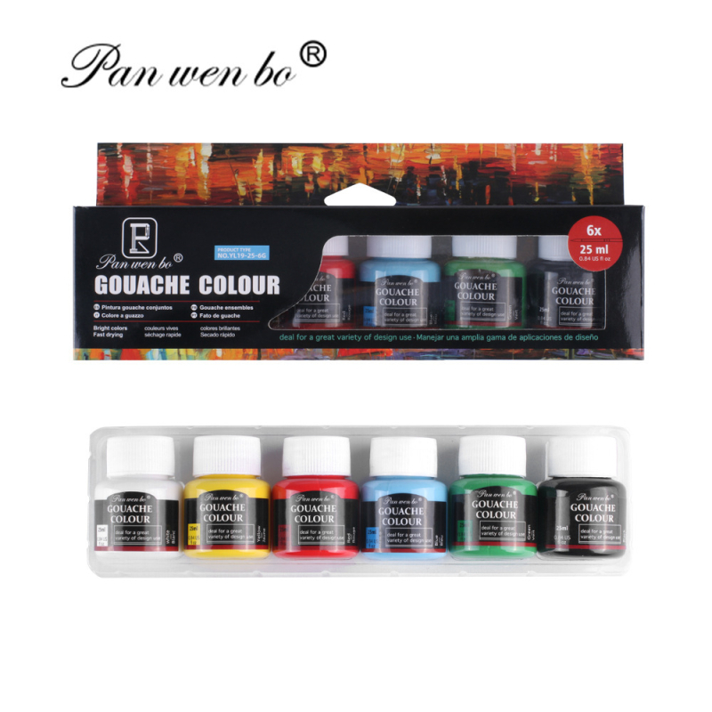Pan Wenbo set akvarela, 12 boja, tekući pigment, 25 ml po bočici, za akvarelno slikanje