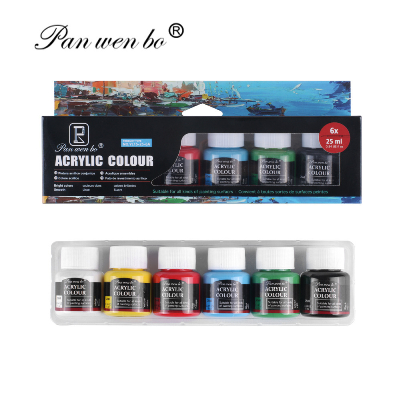 Pan Wenbo set akvarela, 12 boja, tekući pigment, 25 ml po bočici, za akvarelno slikanje