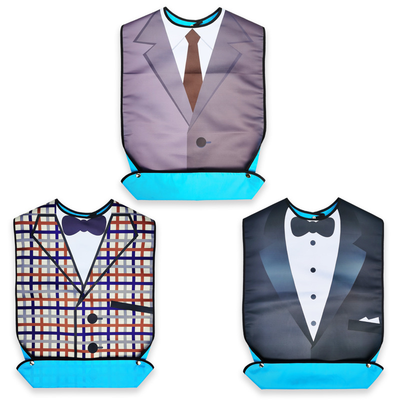 Детски лигавник за хранене, полиестер, антизамърсяваща функция, шарки: райета, каре, печат; Марка: Super fanshengya