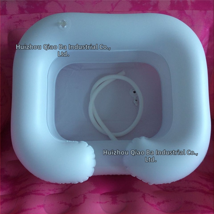 Qiao Ba PVC pripučiamas plaukų plovimo baseinas lovoje – nešiojamas nėščioms