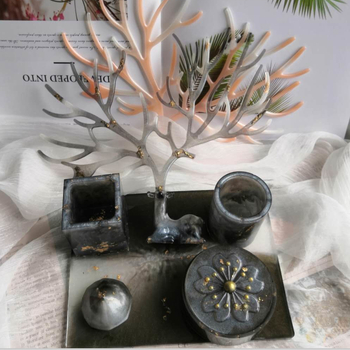 Silikoninė forma DIY kristalinių lašelių papuošalams — formos: fawn, branch, antler; tinka auskarams ir pakabukams