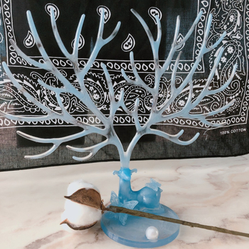 Silikoninė forma DIY kristalinių lašelių papuošalams — formos: fawn, branch, antler; tinka auskarams ir pakabukams