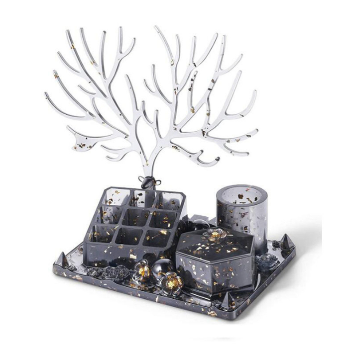 Silikoninė forma DIY kristalinių lašelių papuošalams — formos: fawn, branch, antler; tinka auskarams ir pakabukams