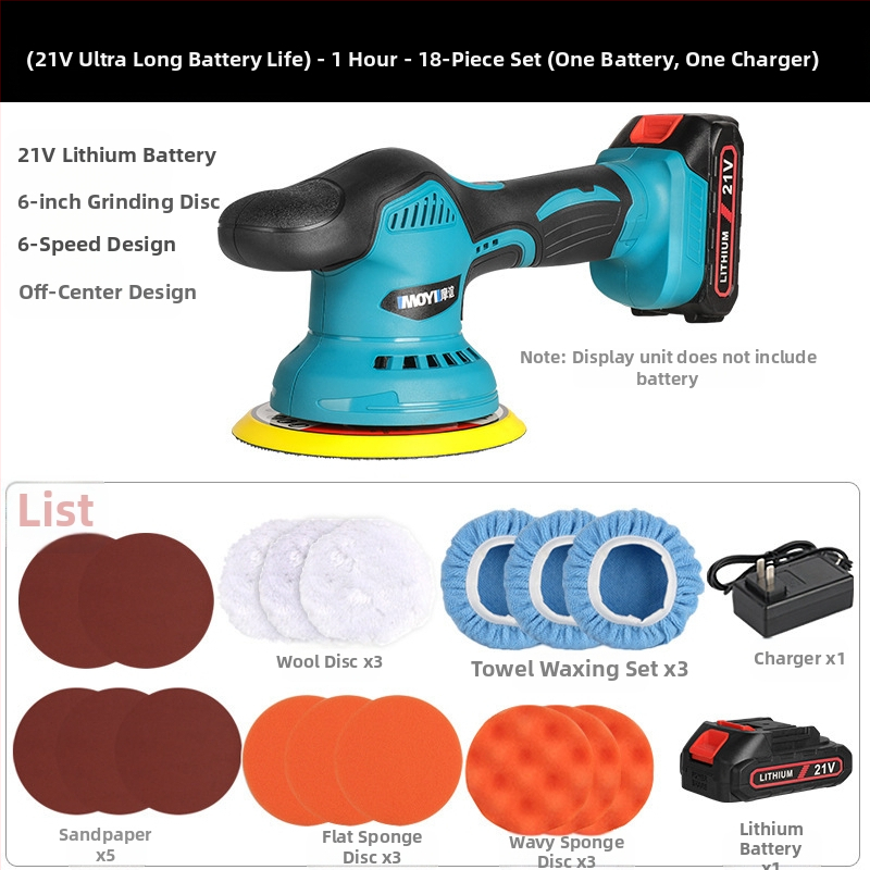 Bevielė automobilių poliravimo mašina, mažas ekscentrinis poliruotojas įbrėžimų taisymui – Hedeng, 36V