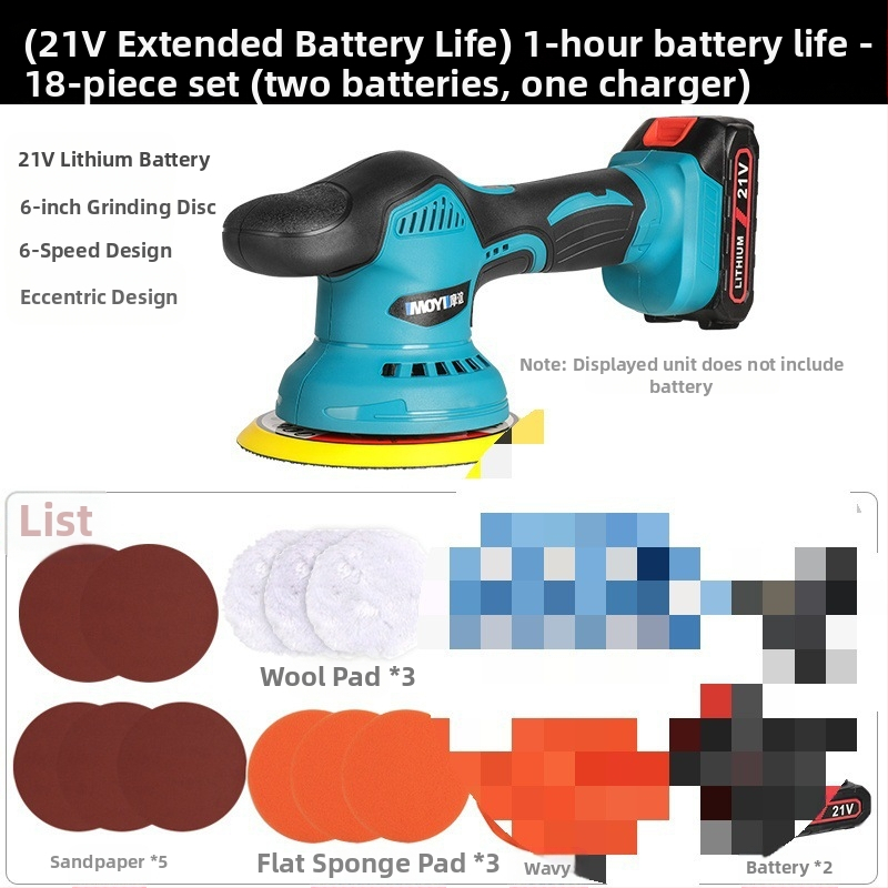 Bevielė automobilių poliravimo mašina, mažas ekscentrinis poliruotojas įbrėžimų taisymui – Hedeng, 36V