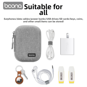 BN-F003 Taška na uloženie digitálnych príslušenstiev | Oxford materiál, nosnosť 1 kg | pre Bluetooth slúchadlá, káble, nabíjačky a USB disky