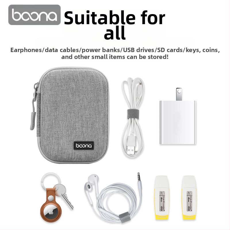 BN-F003 Taška na uloženie digitálnych príslušenstiev | Oxford materiál, nosnosť 1 kg | pre Bluetooth slúchadlá, káble, nabíjačky a USB disky