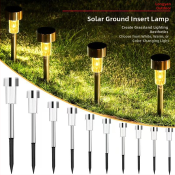 Solárna záhradná kolíková lampa – LED 2835, 1.2V, 6–12 h prevádzky, abstraktný tvar