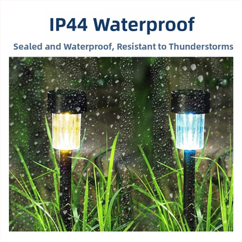 Ηλιακή λαμπτήρα κήπου σε πασσάλωμα – LED 2835, 1,2V, 6–12 ώρες λειτουργίας, αφηρημένο σχήμα