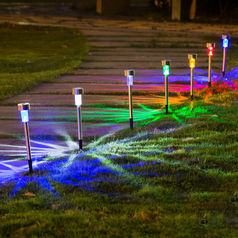 Solárna záhradná kolíková lampa – LED 2835, 1.2V, 6–12 h prevádzky, abstraktný tvar