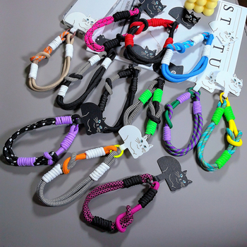 Шнур за мобилен телефон, ръчна изработка, полиестер, метална катарама, висулка от памук със форма на животно