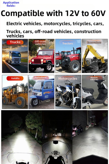 LED προβολάκι για μοτοσικλέτες και ηλεκτρικά οχήματα, προβολέας υψηλής έντασης, 12V/24V/48V/60V