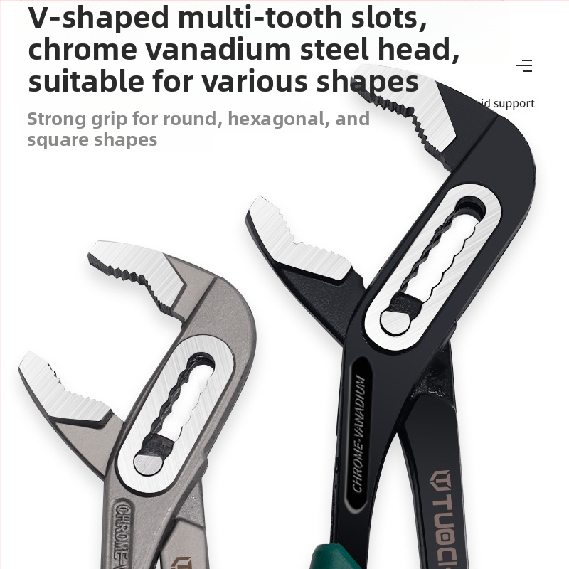 Водопроводни клещи – мултифункционални, с широки челюсти – Tuochi