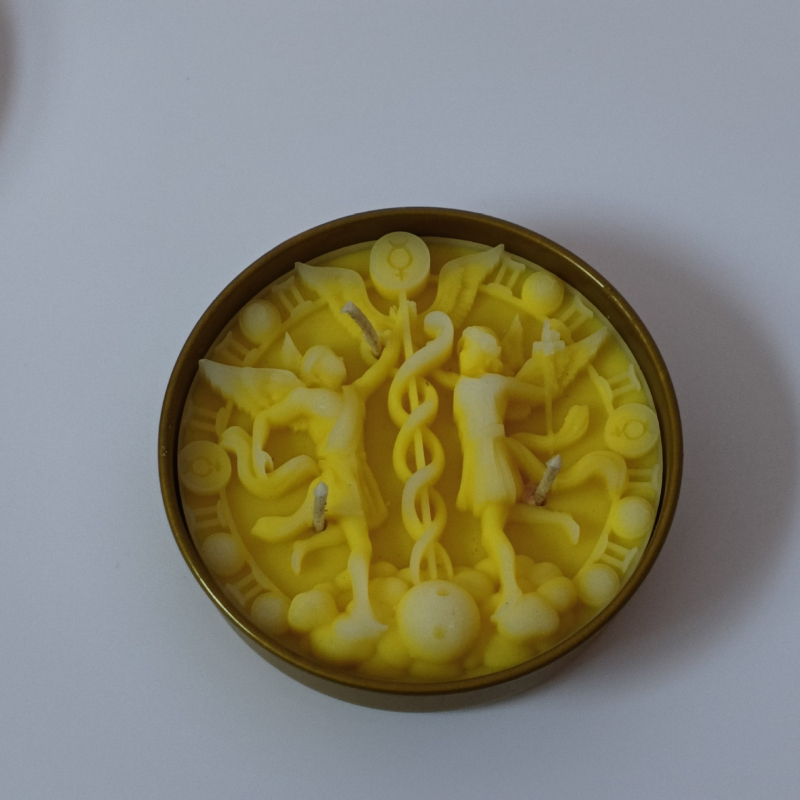 Dvylika zodiako ženklų gimtadienio žvakių, cilindrinės formos, parafinas, rankų darbo