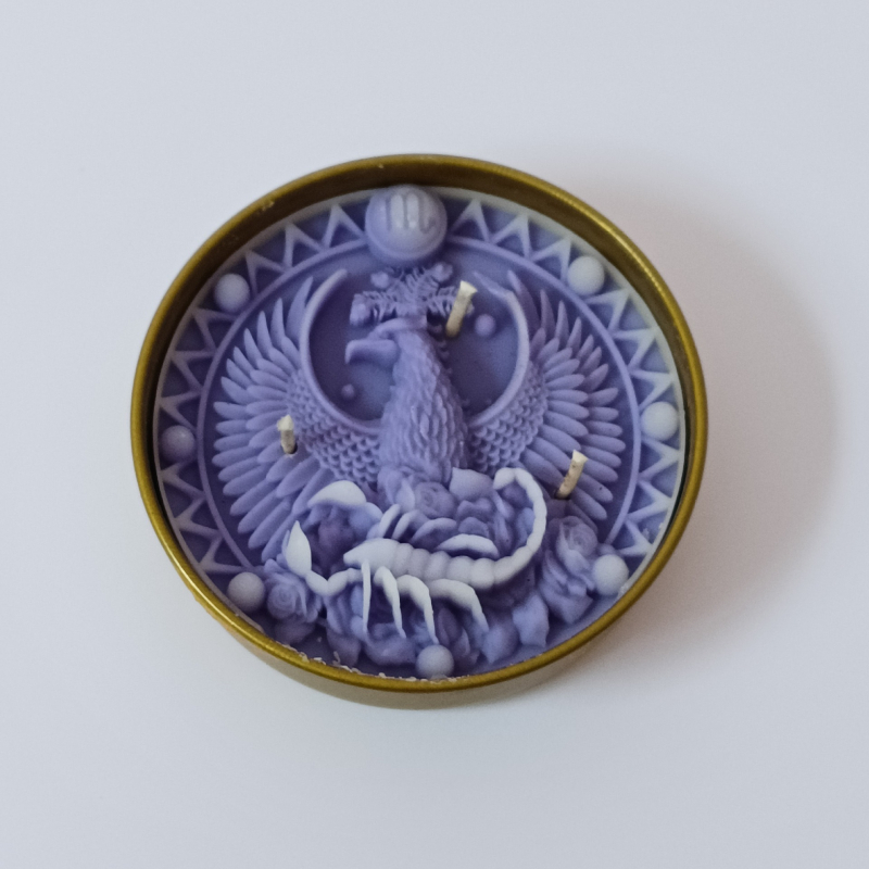 Dvylika zodiako ženklų gimtadienio žvakių, cilindrinės formos, parafinas, rankų darbo