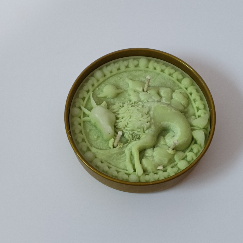 Dvylika zodiako ženklų gimtadienio žvakių, cilindrinės formos, parafinas, rankų darbo