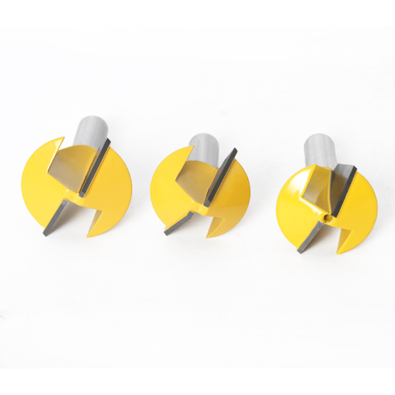 Koka frēze Hibiscus Jincheng — 3 gabalu komplekts, daudzpusīgs dizains, saderīga ar dažādām iekārtām, apstrādā koksu/MDF/sintētiskas plāksnes/laminātu, licencēta privātā zīme