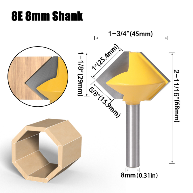 Koka frēze Hibiscus Jincheng — 3 gabalu komplekts, daudzpusīgs dizains, saderīga ar dažādām iekārtām, apstrādā koksu/MDF/sintētiskas plāksnes/laminātu, licencēta privātā zīme