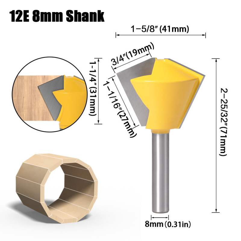 Koka frēze Hibiscus Jincheng — 3 gabalu komplekts, daudzpusīgs dizains, saderīga ar dažādām iekārtām, apstrādā koksu/MDF/sintētiskas plāksnes/laminātu, licencēta privātā zīme