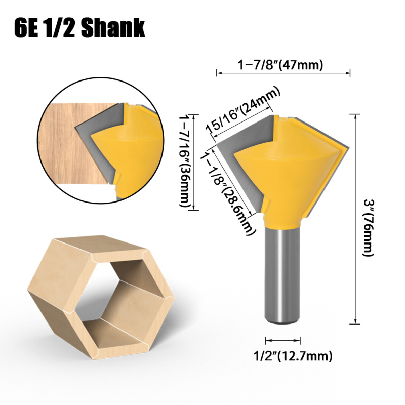 Koka frēze Hibiscus Jincheng — 3 gabalu komplekts, daudzpusīgs dizains, saderīga ar dažādām iekārtām, apstrādā koksu/MDF/sintētiskas plāksnes/laminātu, licencēta privātā zīme