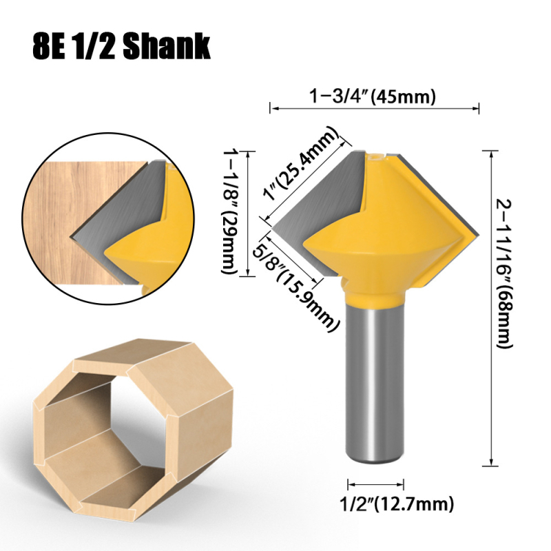 Koka frēze Hibiscus Jincheng — 3 gabalu komplekts, daudzpusīgs dizains, saderīga ar dažādām iekārtām, apstrādā koksu/MDF/sintētiskas plāksnes/laminātu, licencēta privātā zīme
